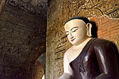 Bagan Myanmar. Buddha statue of the Thambula Temple. 